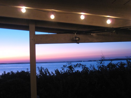 sunset over the sound