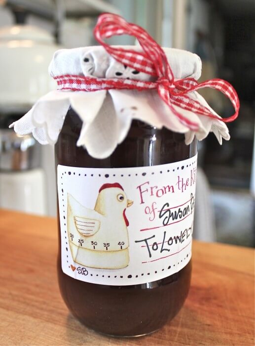 jar of chocolate sauce Susan Branch