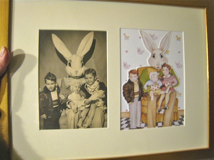 Painting of us and the Easter Bunny