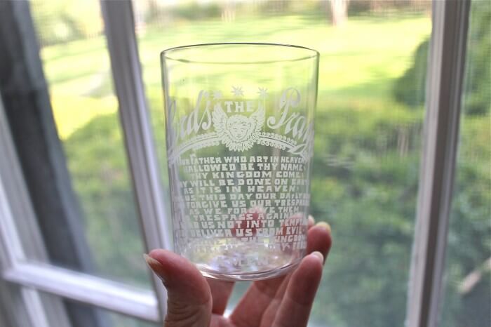 Lord's Prayer glass