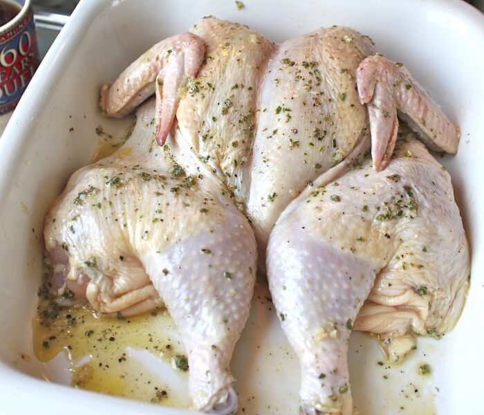Butterflied chicken