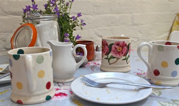 All Emma cups at Charleston Tearoom