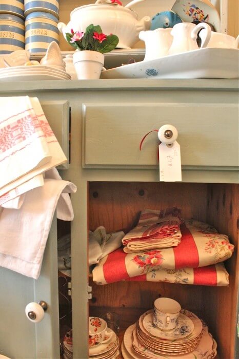 cupboard with linens