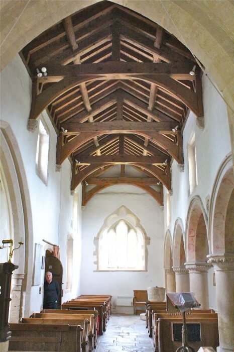 Inside the old church