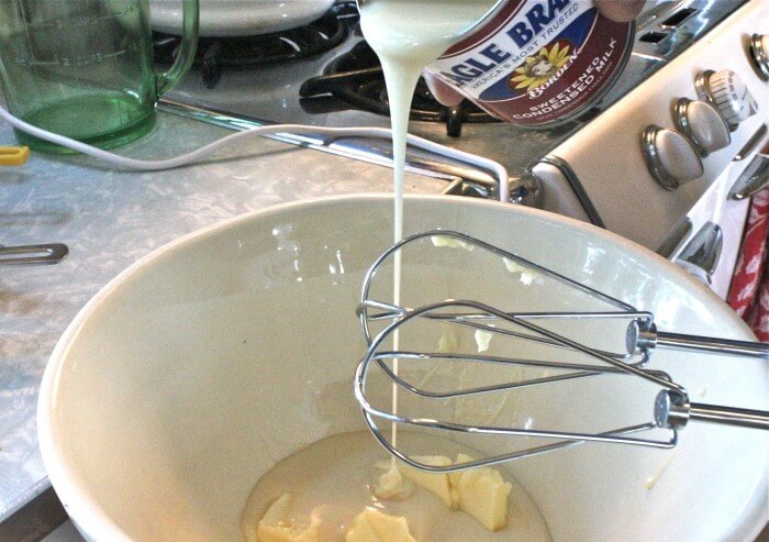 add the condensed milk