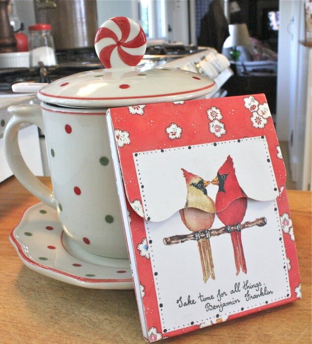 Christmas mug and Cardinal notebook