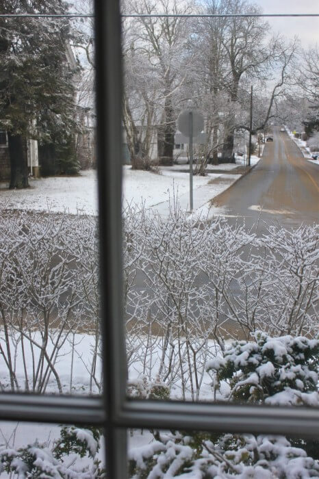 Up the street