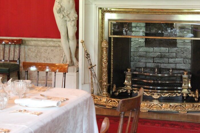 Dining room fireplace