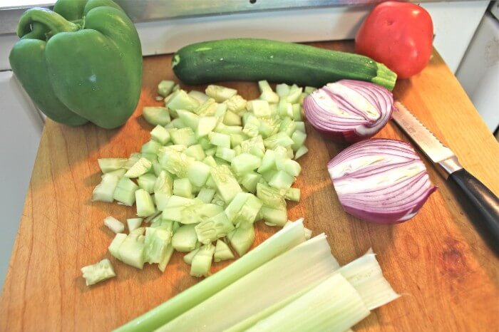 making Gazpacho